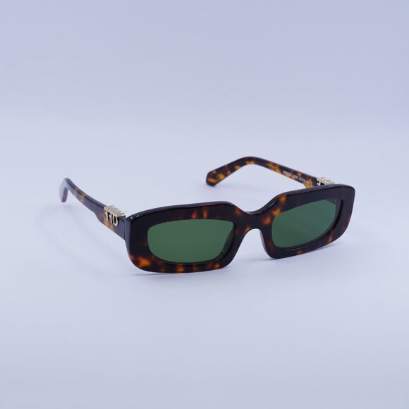 🕶️New Off-White OERI13C RENTON 6055 Sunglasses - Havana Frame, Green Lenses - Picture 4 of 11